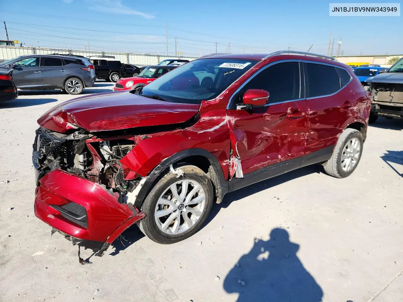 2022 Nissan Rogue Sport Sv VIN JN1BJ1BV9NW343949 фото 1