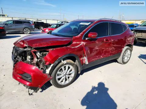 JN1BJ1BV9NW343949 — 2022 Nissan Qashqai, Передняя часть, фото до ремонта