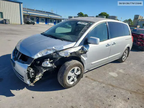 5N1BV28U77N123848 — 2007 Nissan Quest, Передняя часть, фото до ремонта