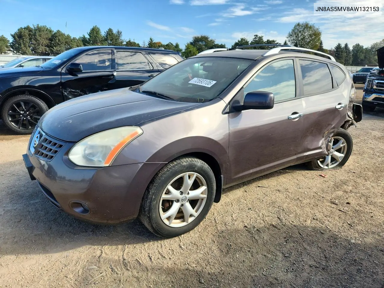 2010 Nissan Rogue S VIN JN8AS5MV8AW132153 фото 1