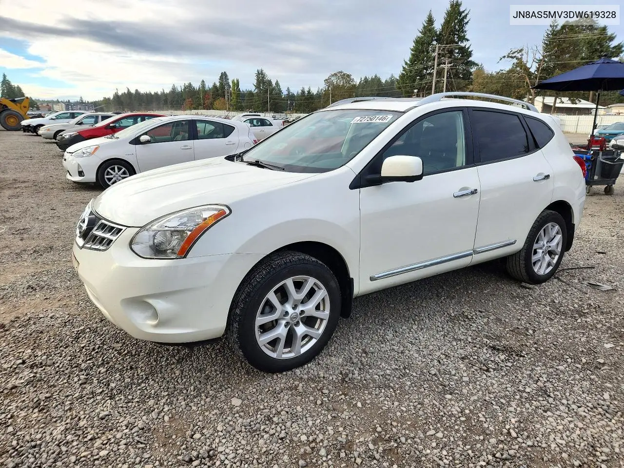 2013 Nissan Rogue S VIN JN8AS5MV3DW619328 фото 1