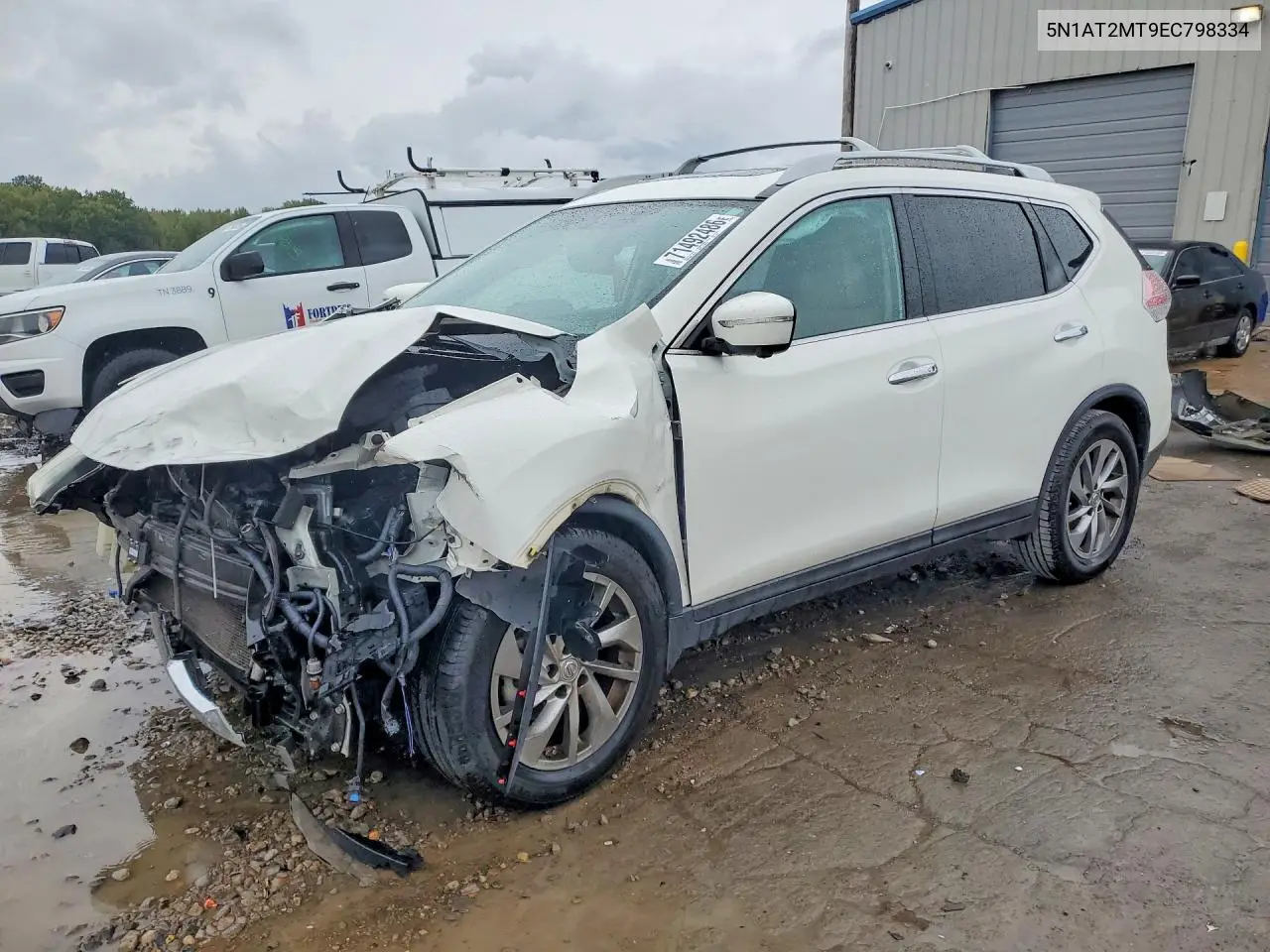 5N1AT2MT9EC798334 Nissan Rogue 2014 — повреждение Передняя часть, фото до ремонта