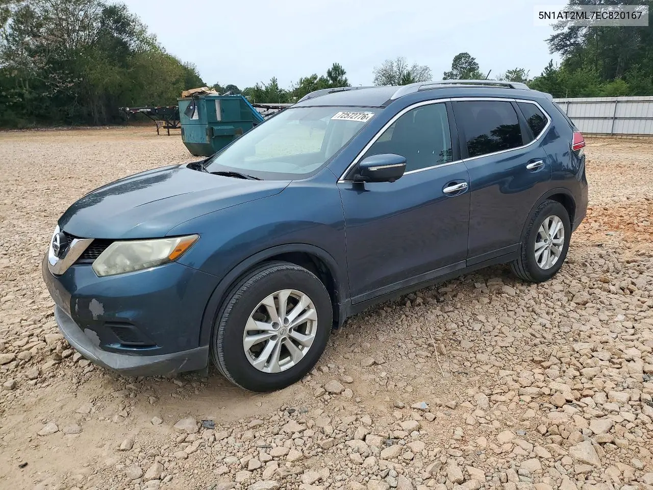 2014 Nissan Rogue S VIN 5N1AT2ML7EC820167 фото 1