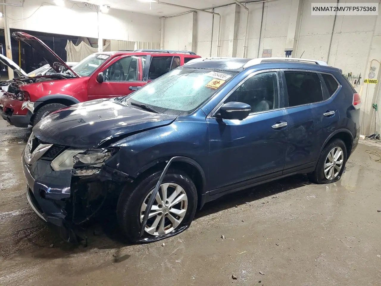 KNMAT2MV7FP575368 Nissan Rogue 2015 — повреждение Передняя часть, фото до ремонта