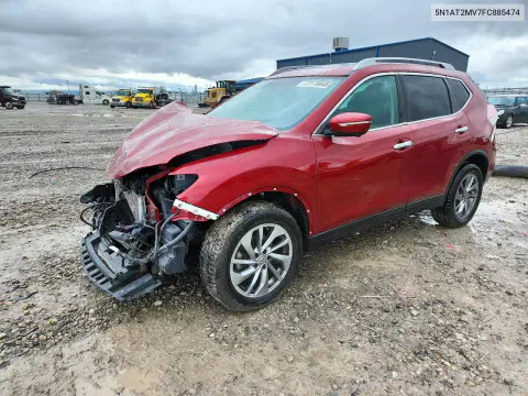 5N1AT2MV7FC885474 — 2015 Nissan Rogue, Передняя часть, фото до ремонта