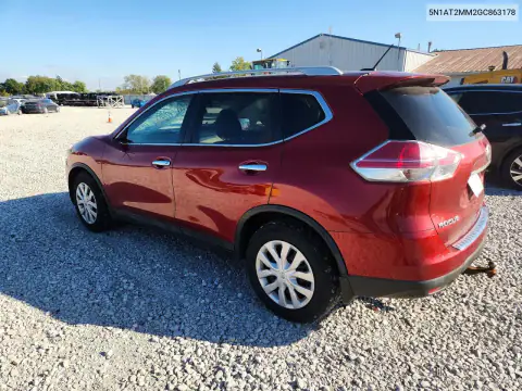 5N1AT2MM2GC863178 — 2016 Nissan Rogue, фото 2 с аукциона Copart, Передняя часть