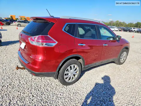 5N1AT2MM2GC863178 — 2016 Nissan Rogue, фото 3 с аукциона Copart, Передняя часть