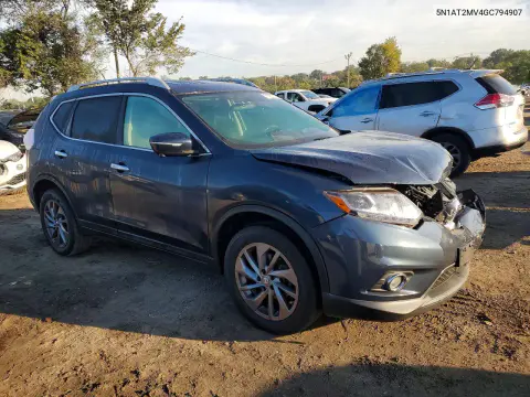 2016 Nissan Rogue Sl VIN 5N1AT2MV4GC794907 фото 4