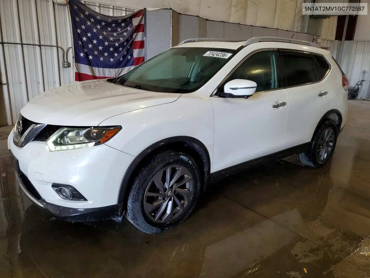 2016 Nissan Rogue Sl VIN 5N1AT2MV1GC772587 фото 1