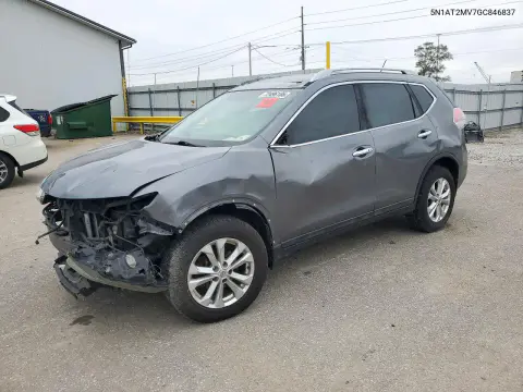 5N1AT2MV7GC846837 — 2016 Nissan Rogue, Переворот, фото до ремонта
