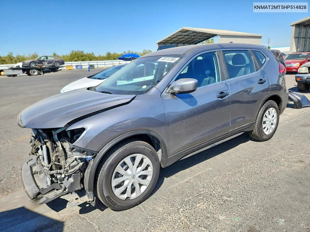 2017 Nissan Rogue S VIN KNMAT2MT5HP514828 фото 1