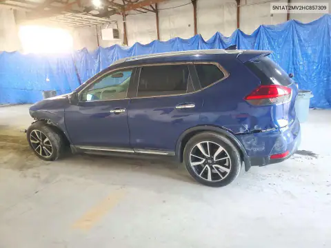 5N1AT2MV2HC857309 — 2017 Nissan Rogue, фото 2 с аукциона Copart 19.10.2026, Передняя часть
