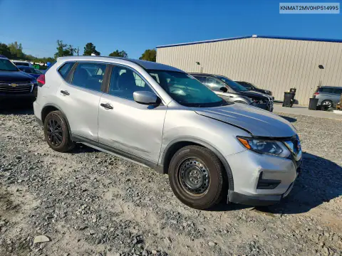 KNMAT2MV0HP514995 — 2017 Nissan Rogue, фото 4 с аукциона Copart, Сторона