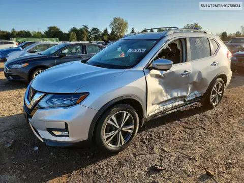 5N1AT2MT6HC755834 — 2017 Nissan Rogue, Сторона, фото до ремонта