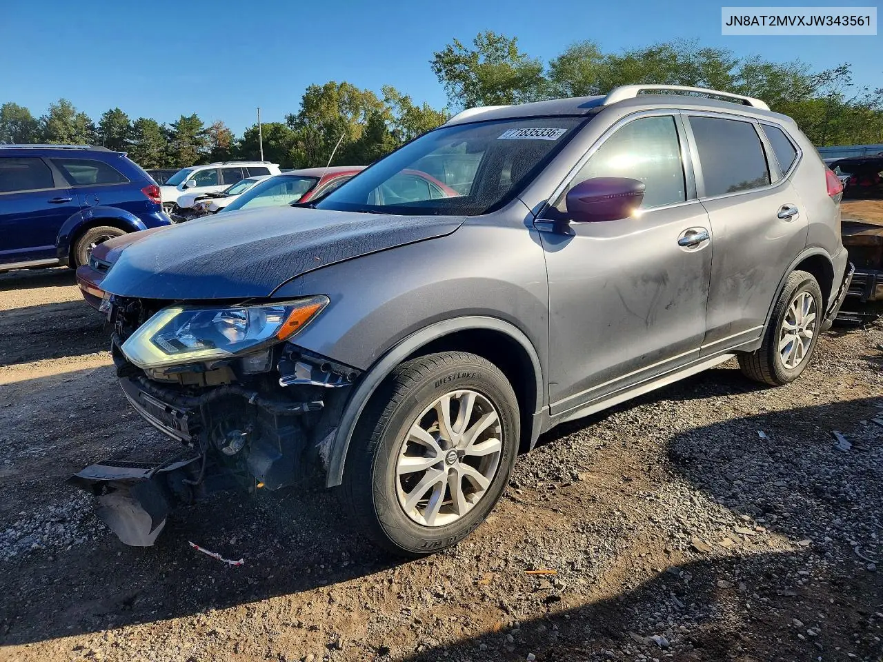2018 Nissan Rogue Sv VIN JN8AT2MVXJW343561 фото 1