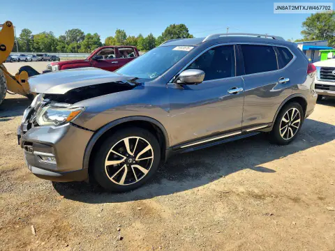 JN8AT2MTXJW467702 — 2018 Nissan Rogue, Передняя часть, фото до ремонта