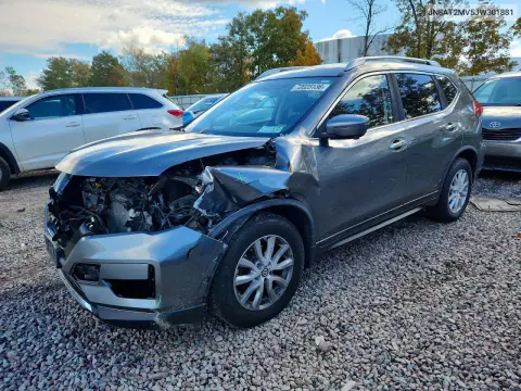 JN8AT2MV5JW301881 — 2018 Nissan Rogue, Передняя часть, фото до ремонта