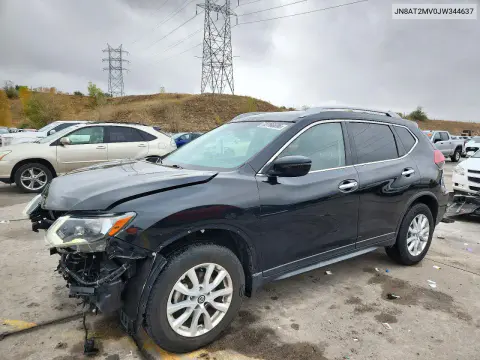 JN8AT2MV0JW344637 — 2018 Nissan Rogue, Передняя часть, фото до ремонта