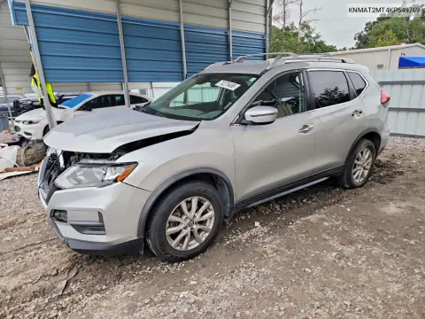 KNMAT2MT4KP549769 — 2019 Nissan Rogue, Передняя часть, фото до ремонта