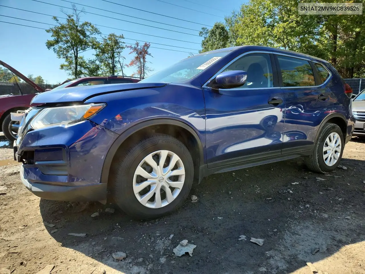 2019 Nissan Rogue S VIN 5N1AT2MV9KC839526 фото 1