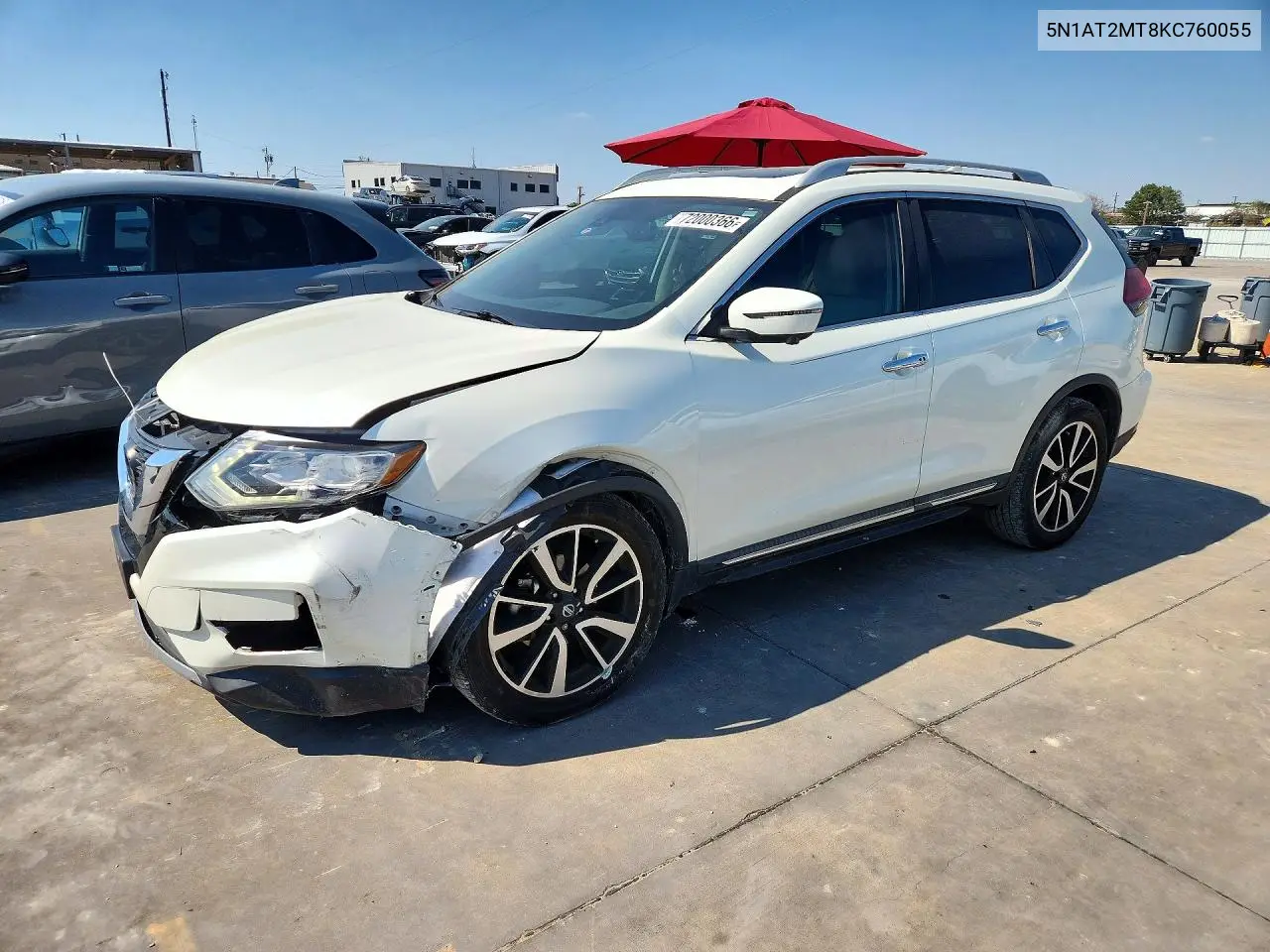 2019 Nissan Rogue Sl VIN 5N1AT2MT8KC760055 фото 1