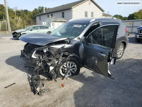 JN8AT2MV0KW385531 — 2019 Nissan Rogue, Передняя часть, фото до ремонта