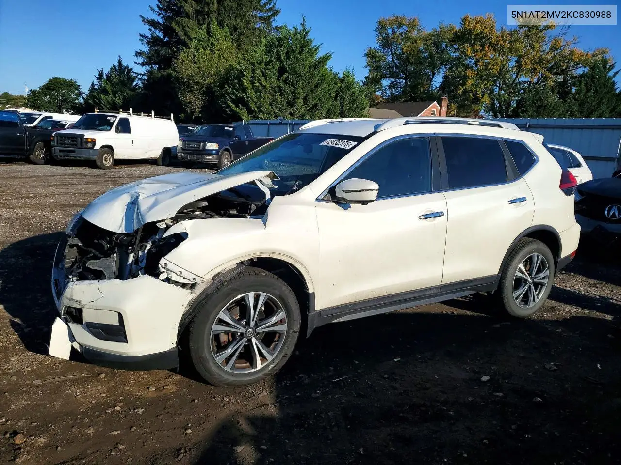 2019 Nissan Rogue Sv VIN 5N1AT2MV2KC830988 фото 1