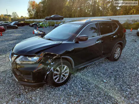 JN8AT2MT8KW251414 — 2019 Nissan Rogue, Передняя часть, фото до ремонта