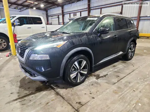 5N1AT3CA7MC692078 — 2021 Nissan Rogue, Задняя часть, фото до ремонта