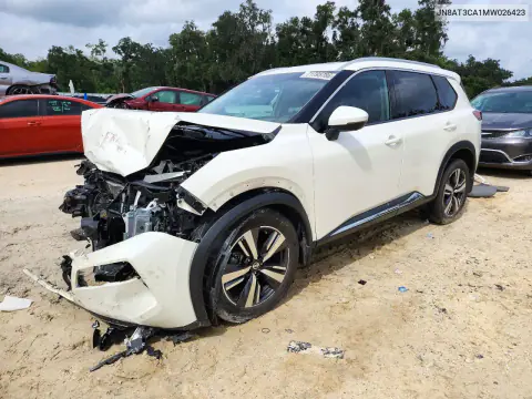 JN8AT3CA1MW026423 — 2021 Nissan Rogue, Передняя часть, фото до ремонта