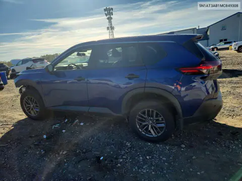 2021 Nissan Rogue S VIN 5N1AT3AB1MC849308 фото 2