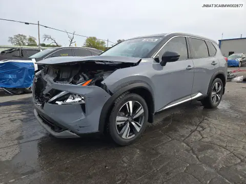 JN8AT3CA8MW002877 — 2021 Nissan Rogue, Передняя часть, фото до ремонта