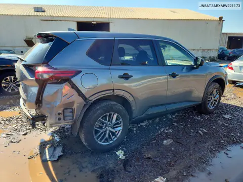 2021 Nissan Rogue S VIN JN8AT3ABXMW221173 фото 3