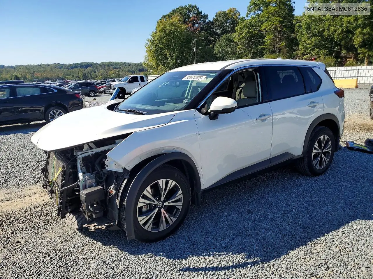 2021 Nissan Rogue Sv VIN 5N1AT3BA9MC812836 фото 1