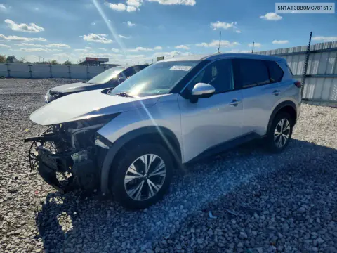 5N1AT3BB0MC781517 — 2021 Nissan Rogue, Передняя часть, фото до ремонта