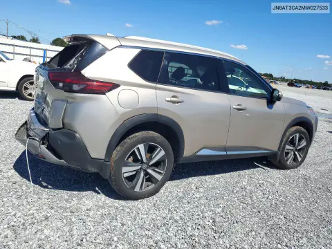 2021 Nissan Rogue Sl VIN JN8AT3CA2MW027533 фото 3