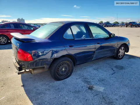 2006 Nissan Sentra 1.8 VIN 3N1CB51D36L508127 фото 3