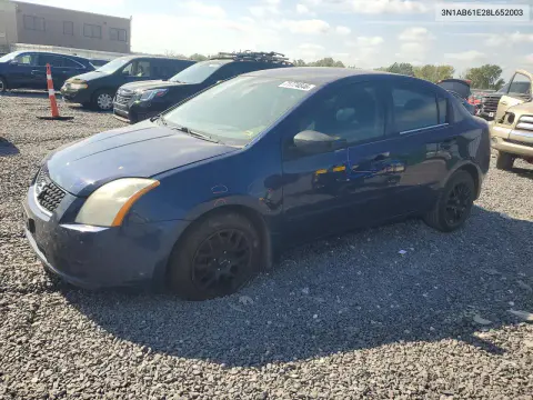 3N1AB61E28L652003 — 2008 Nissan Sentra, Передняя часть, фото до ремонта