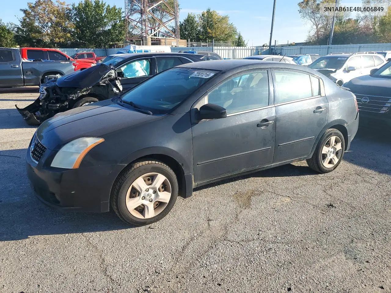 2008 Nissan Sentra 2.0 VIN 3N1AB61E48L606849 фото 1
