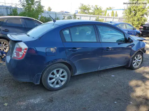 3N1AB6AP4CL617666 — 2012 Nissan Sentra, фото 3 с аукциона Copart, Передняя часть