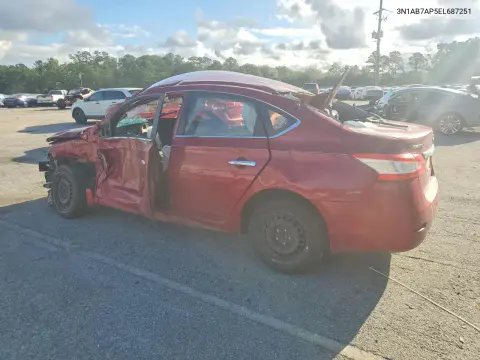 2014 Nissan Sentra S VIN 3N1AB7AP5EL687251 фото 2