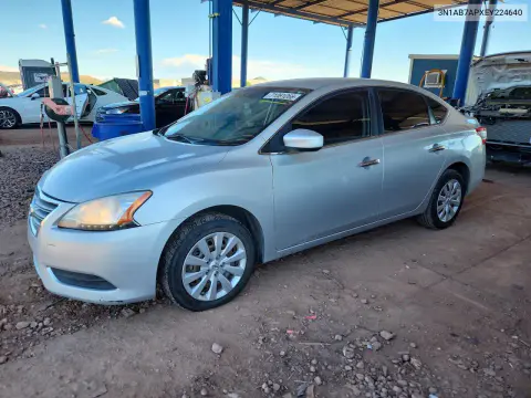 3N1AB7APXEY224640 — 2014 Nissan Sentra, Передняя часть, фото до ремонта