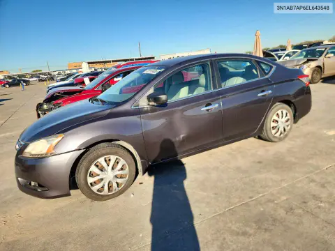 3N1AB7AP6EL643548 — 2014 Nissan Sentra, Передняя часть, фото до ремонта