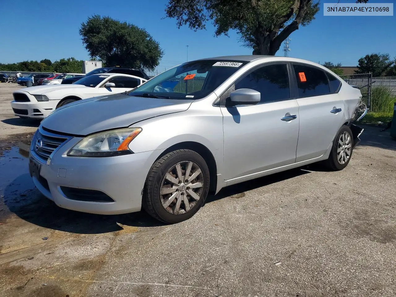2014 Nissan Sentra Sv VIN 3N1AB7AP4EY210698 фото 1