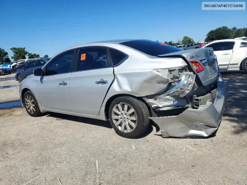 2014 Nissan Sentra Sv VIN 3N1AB7AP4EY210698 фото 2