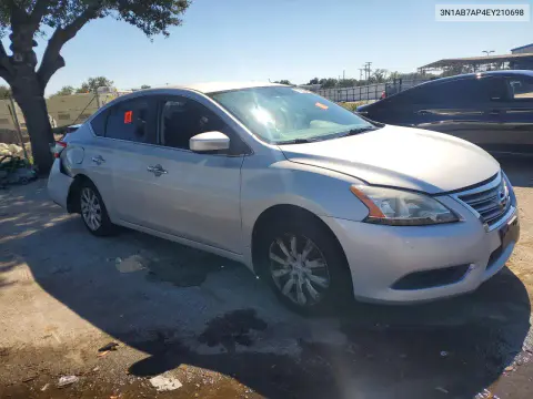2014 Nissan Sentra Sv VIN 3N1AB7AP4EY210698 фото 4