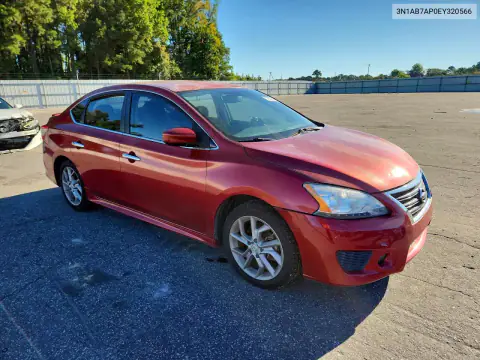 3N1AB7AP0EY320566 — 2014 Nissan Sentra, фото 4 с аукциона Copart 20.10.2026, Мелкие вмятины и царапины