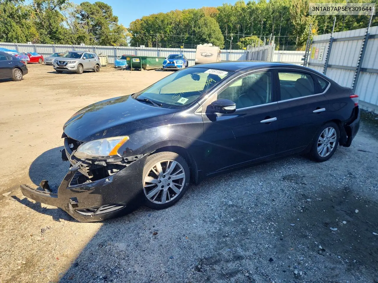 2014 Nissan Sentra Sl VIN 3N1AB7AP5EY309644 фото 1