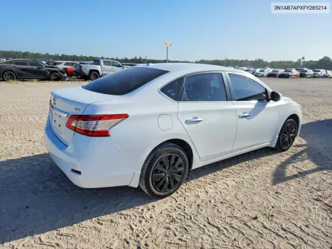 2015 Nissan Sentra Sv VIN 3N1AB7APXFY285214 фото 3