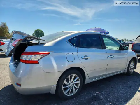 2015 Nissan Sentra Sv VIN 3N1AB7AP4FY253536 фото 3